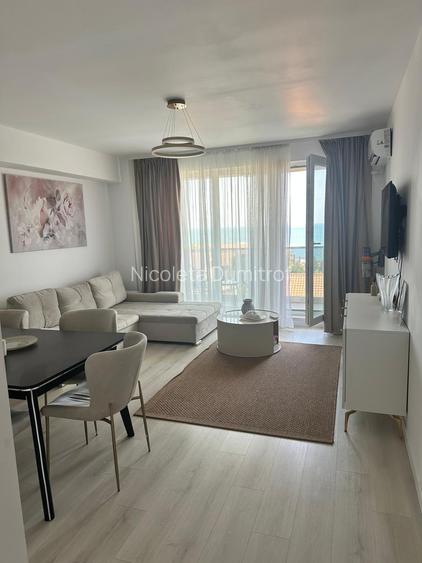 Apartament 3 camere - bloc nou, cu vedere la mare, mobilat si utilat