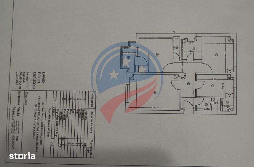 Apartament cu 3 camere decomandat, mobilat în Calea București