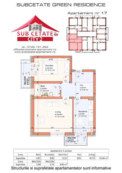 Apartament 2 camere decomandat si cu credite bancare - 2