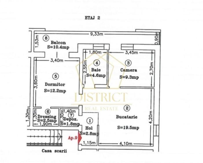 Apartament decomoandat cu 3 camere | Etaj 2 | Giroc | Flonta - 12
