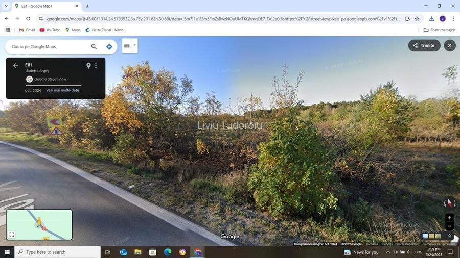 Vanzare teren 10000 mp, stradal DN 7, Moraresti