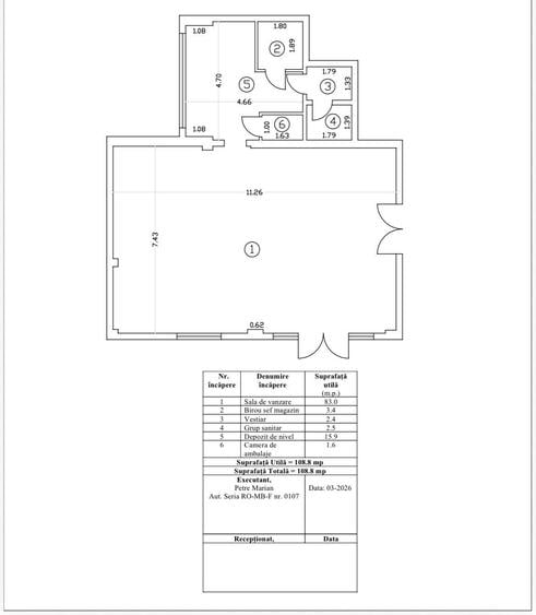 Spațiu comercial, de 308 mp, în Băneasa