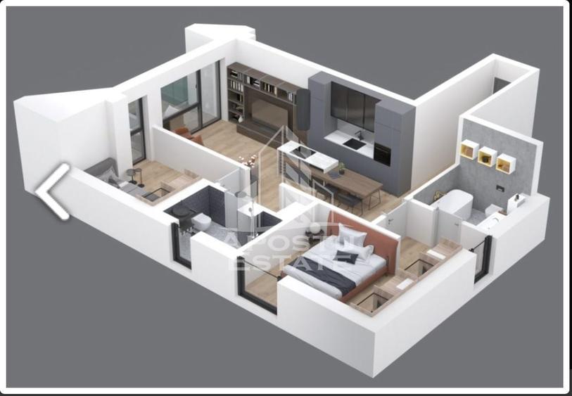 De VÂNZARE apartament 3 camere in bloc nou cu super pozitie - 1