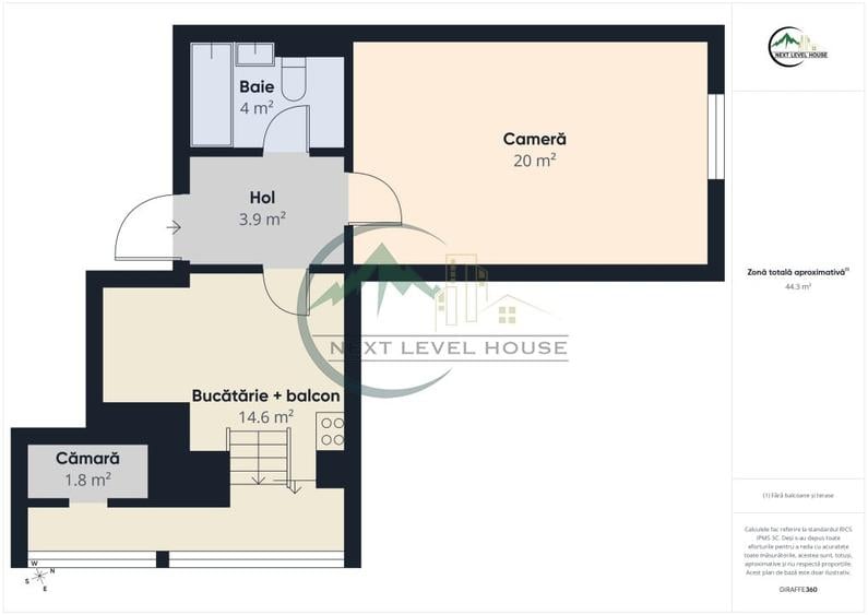 Garsoniera Decomandata Racadau - 1