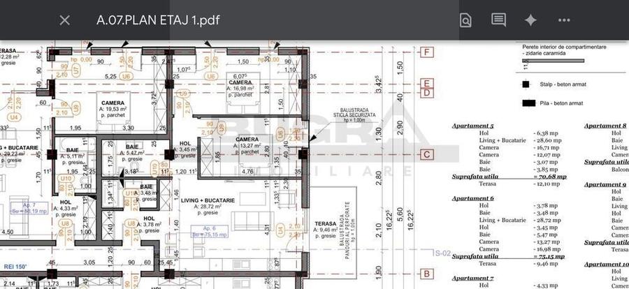 Apartament cu 3 camere semidecomandat în Iris
