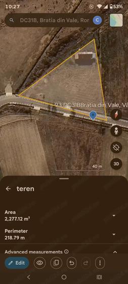 Teren de 2100 mp, în Exterior Vest