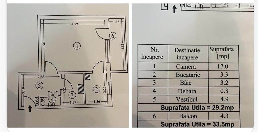 Garsonieră decomandată în Militari