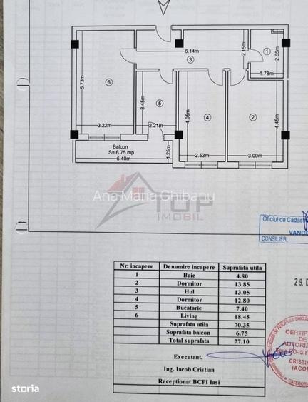Apartament 3 camere decomandat, parcare subterana- Visoianu