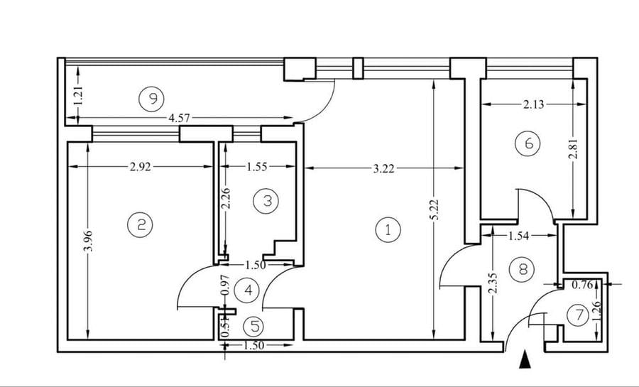 Apartament cu 2 camere semidecomandat în Gorjului