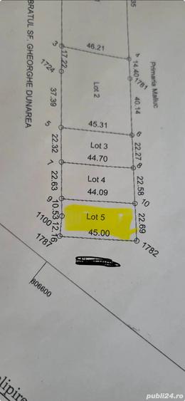 Teren de 500 mp, în Nufăru