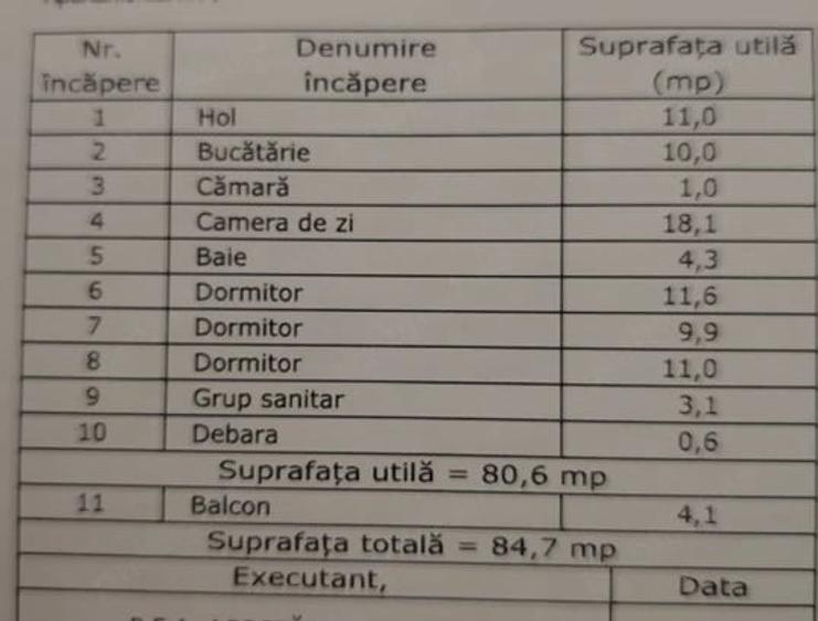 Apartament cu 4 camere decomandat în Central