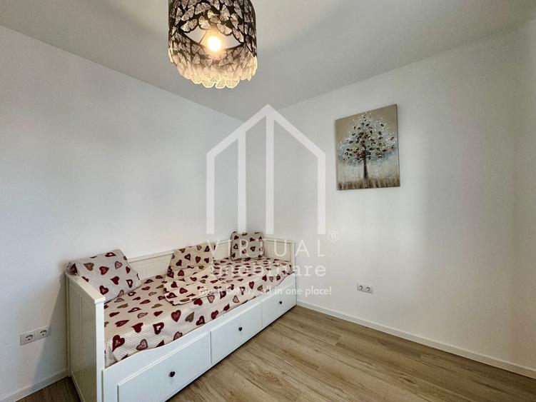 Apartament cu 3 camere semidecomandat, mobilat în Exterior Vest
