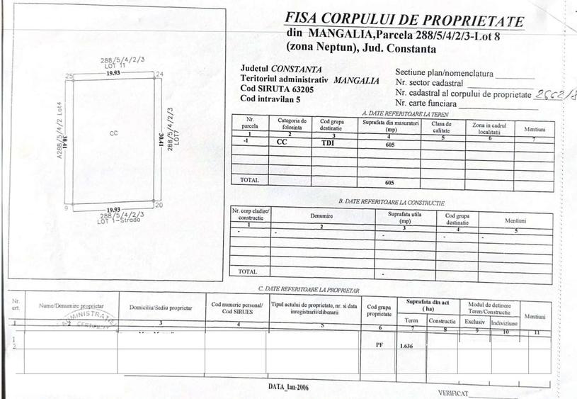 Teren agricol intravilan de 605 mp, în Exterior Vest
