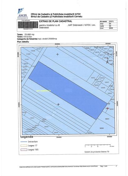 Teren Construcții intravilan de 25000 mp, în Dobroești