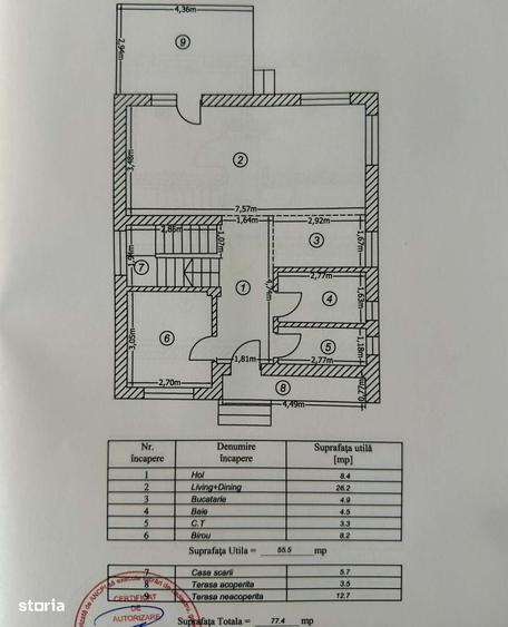 Casă cu 5 camere cu Teren 330 Mp în Central