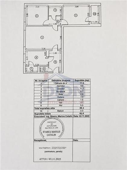 Apartament cu 3 camere semidecomandat în Rahova