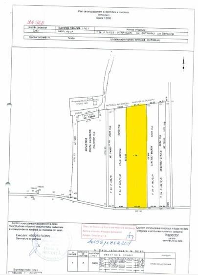 Teren agricol intravilan de 8400 mp, în Butimanu