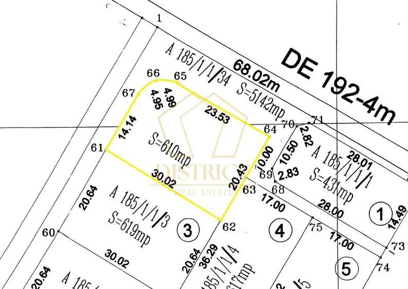 Teren Construcții intravilan de 610 mp, în Dumbrăvița