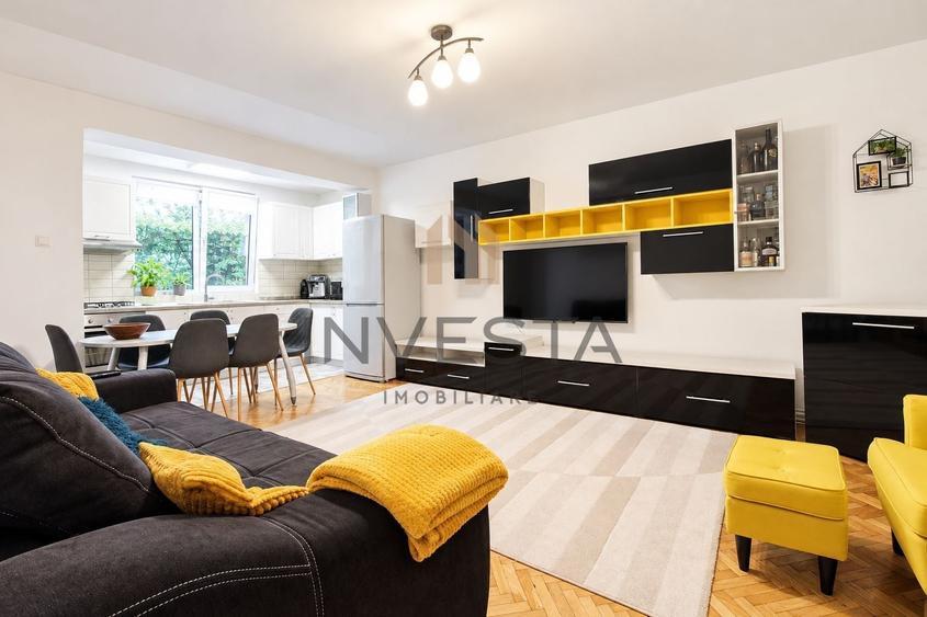 Apartament cu 3 camere semidecomandat, mobilat în Plopilor