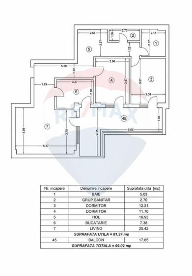 Apartament cu 3 camere de inchiriat - 20