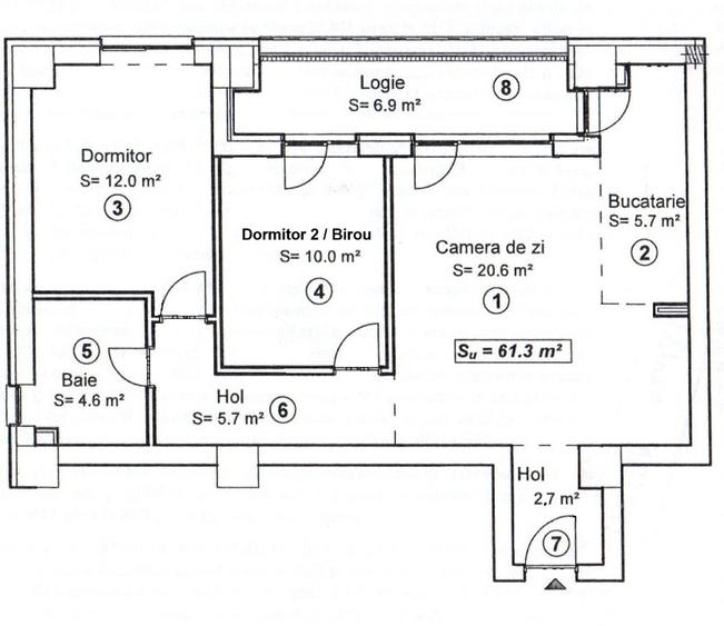 Apartament cu 3 camere decomandat, mobilat în Circumvalațiunii