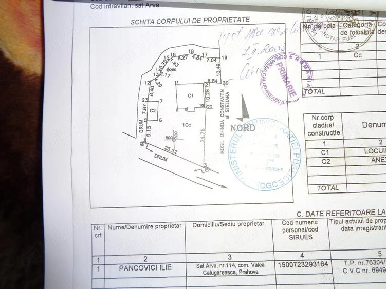 Casă cu Teren 968 Mp în Valea Călugărească