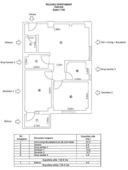 Apartament cu 3 camere de vânzare | Green Residence | 65 mp utili+balcon | 2 bai - 8