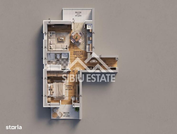Apartament cu 2 camere în Central
