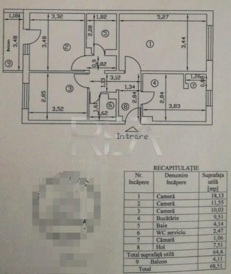 3 camere, et 4/4, bloc 1981, 68mp-Gorjului - 7