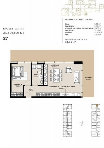 Apartament cu 2 camere în Gară