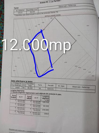 Teren de 5110 mp, în Zahoreni