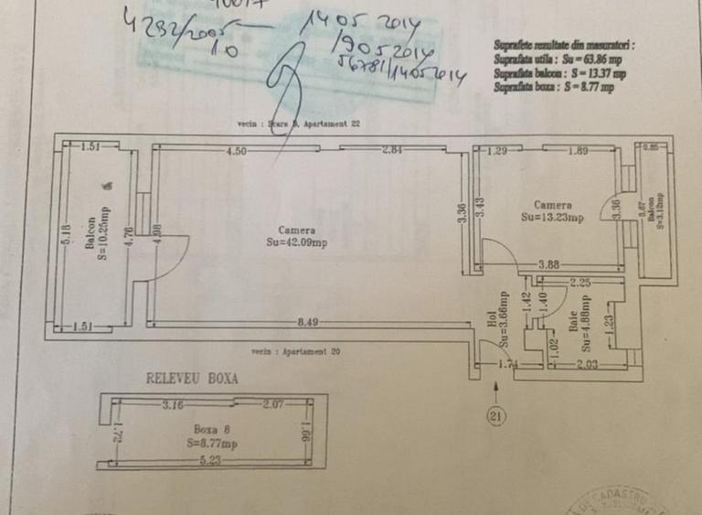 Mamaia Central Butoaie / Apartament cu 2 camere 77 mp/9 mp. Boxă - 20