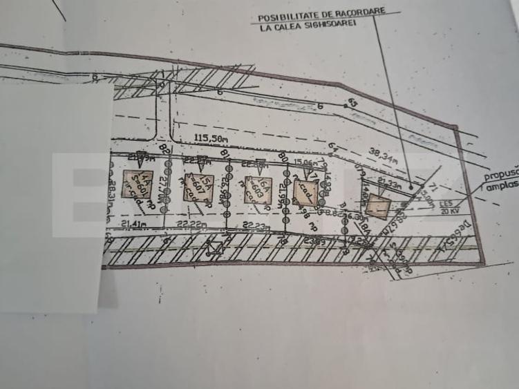 Teren Construcții intravilan de 600 mp, în Calea Sighisoarei