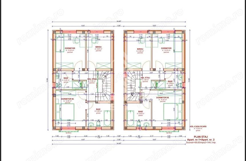 2 unitati de Duplex | 5 camere | 120mp | Teren 250 | Chisoda - 12