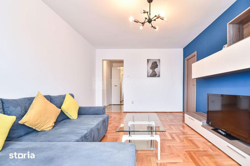 Apartament cu 3 camere semidecomandat, mobilat în Vlahuță