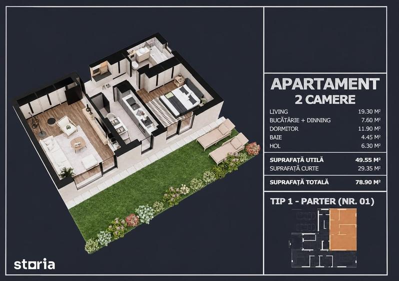 Apartament 2 camere cu gradina, Sector 4, Grand Arena - 5