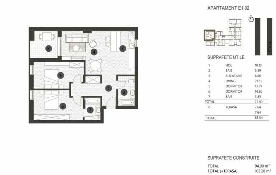 Apartament 3 camere in proiect rezidential premium - Barbu Vacarescu, Bucuresti - 4