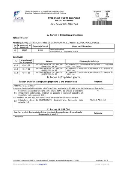 Casă cu 4 camere în Rast