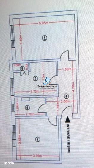 Apartament cu 2 camere decomandat în Precista