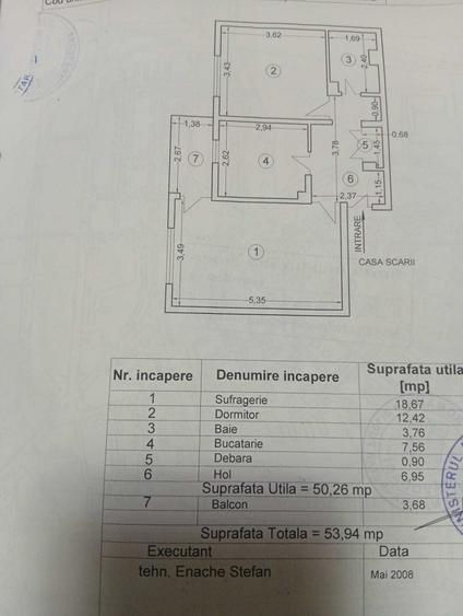 Apartament cu 2 camere decomandat în Central