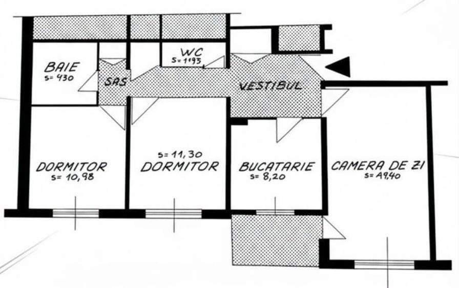 Apartament cu 3 camere decomandat în Berceni