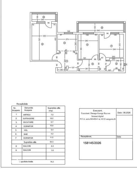 Apartament cu 3 camere decomandat în Lăpuș Argeș