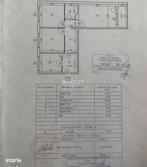 Apartament cu 3 camere decomandat în Alexandru cel Bun