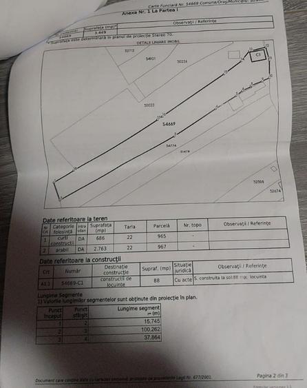 Teren de 3500 mp, în Brădăcești