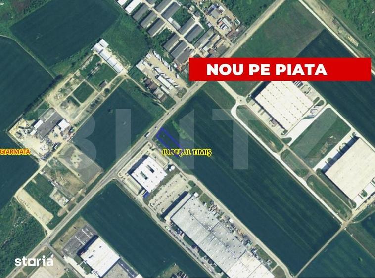 Teren extravilan, 2694 mp, front 29m, zona Industriala Giarmata - 1