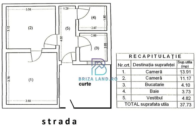 Casă individuală cu 2 camere cu Canalizare în Chitila