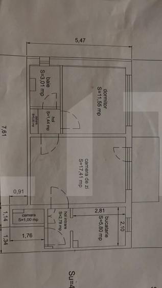 Apartament cu 2 camere, 44 mp, zona Simeria - 8