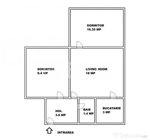 Apartament cu 3 camere semidecomandat în Țiglari