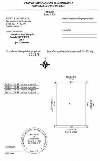 Teren intravilan 605 mp | Neptun Comorova | Deschidere la ?osea - 3