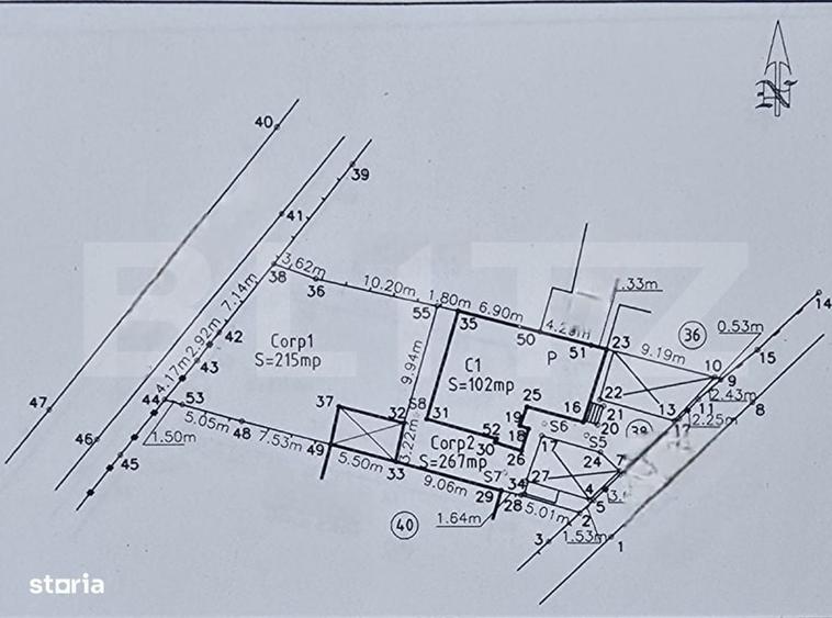Casă cu 3 camere în Central